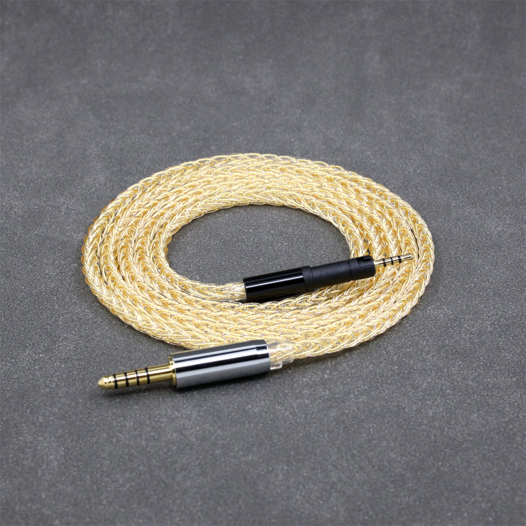 8 Core 99% 7n Pure Silver 24k Gold Plated Earphone Cable For Sennheiser HD599 HD569 HD 560S HD559 hd560s 