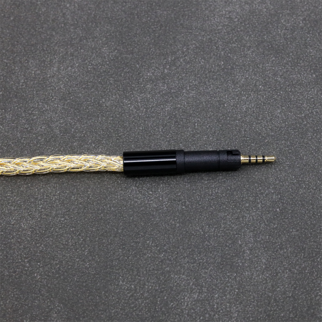 8 Core 99% 7n Pure Silver 24k Gold Plated Earphone Cable For Sennheiser HD599 HD569 HD 560S HD559 hd560s 