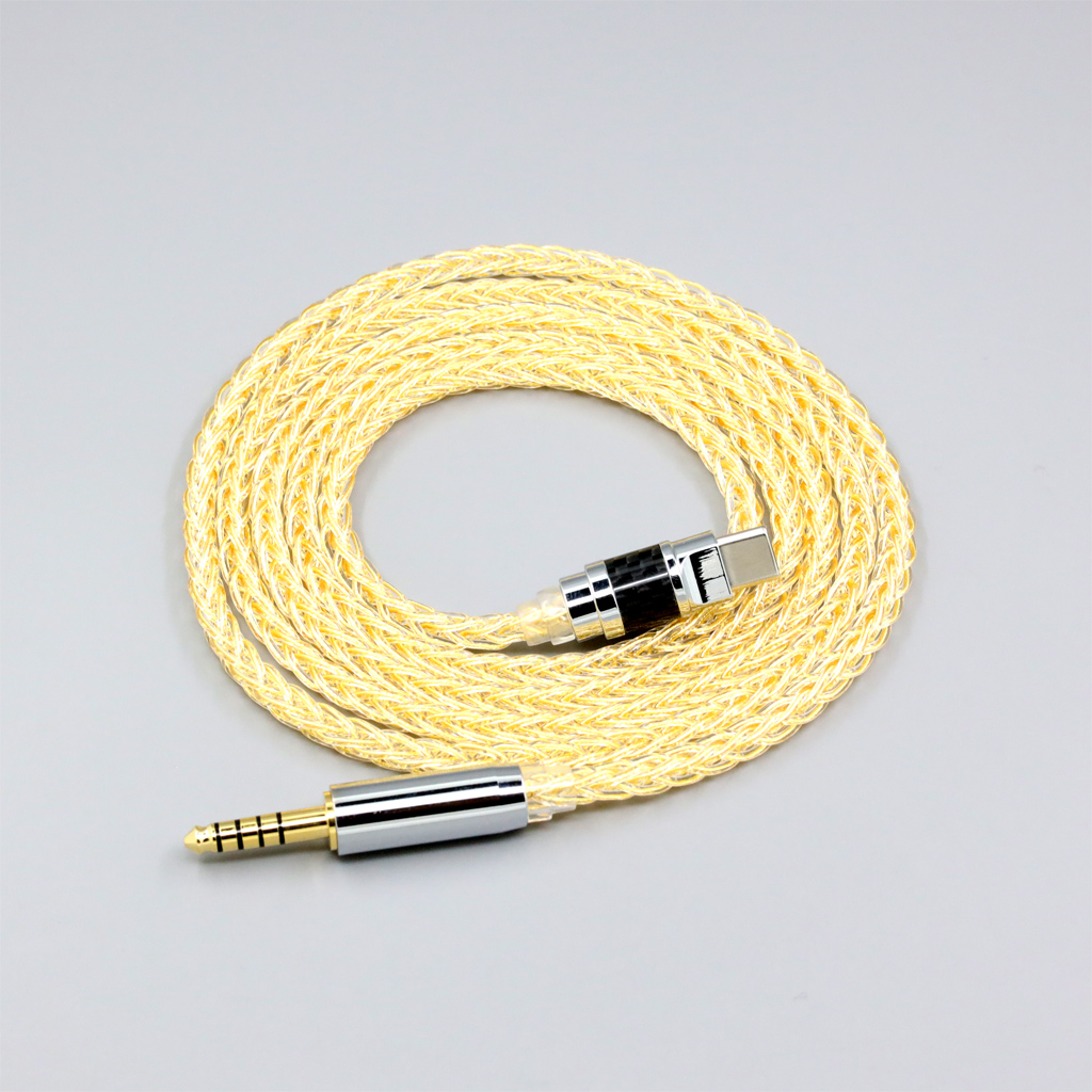 8 Core 99% 7n Pure Silver 24k Gold Plated Earphone Cable For Mark Levinson 5909 No.5909 Noise Cancelling Headphone
