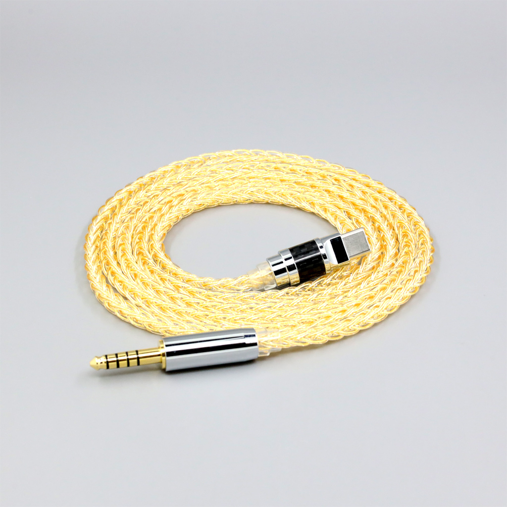 8 Core 99% 7n Pure Silver 24k Gold Plated Earphone Cable For Mark Levinson 5909 No.5909 Noise Cancelling Headphone