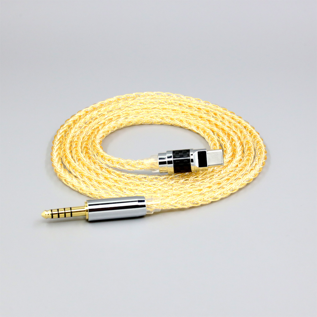 8 Core 99% 7n Pure Silver 24k Gold Plated Earphone Cable For Mark Levinson 5909 No.5909 Noise Cancelling Headphone