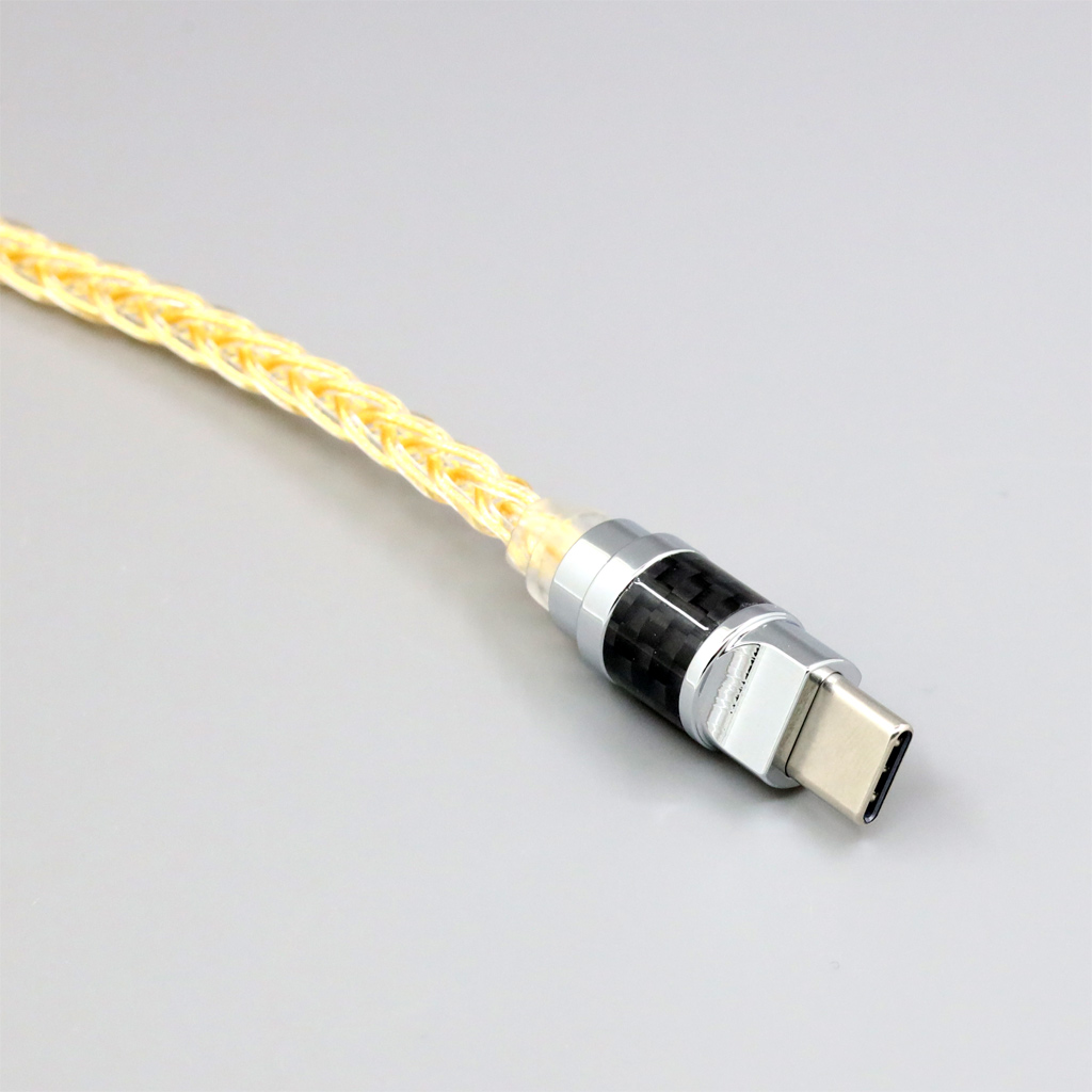8 Core 99% 7n Pure Silver 24k Gold Plated Earphone Cable For Mark Levinson 5909 No.5909 Noise Cancelling Headphone