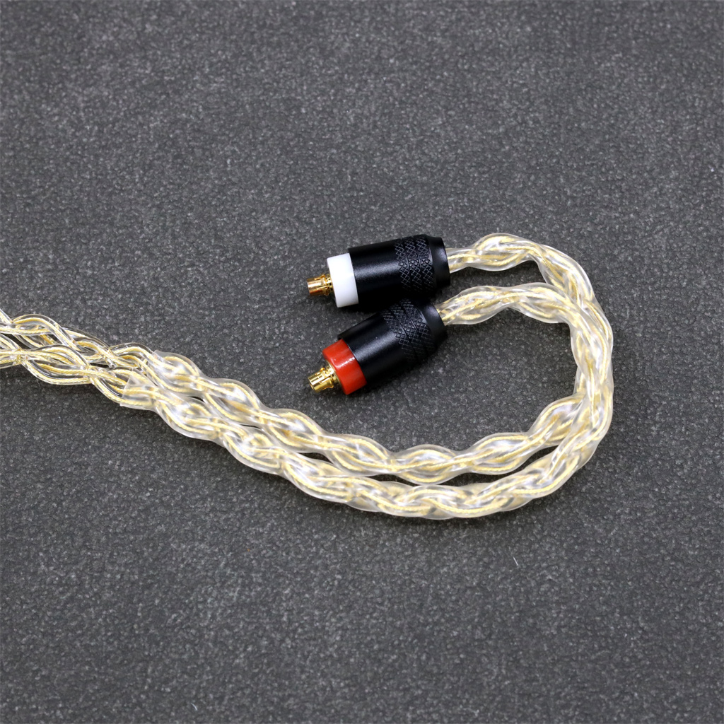 8 Core 99% 7n Pure Silver 24k Gold Plated Earphone Cable For Sony IER-M7 IER-M9 IER-Z1R Headset