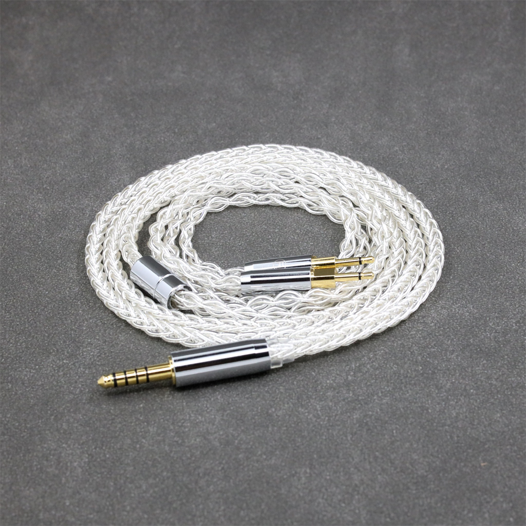 99% Pure Silver XLR 2.5mm 4.4mm 3.5mm 8 Core Headphone Earphone Cable For Sennheiser HD700