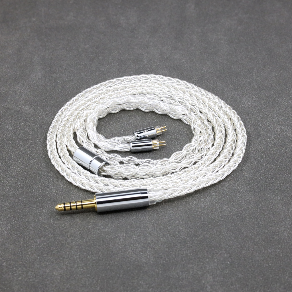 8 Core 99% 7n Pure Silver Palladium Earphone Cable For 0.78mm 2pin BA Westone W4r UM3X UM3RC JH13 High Step