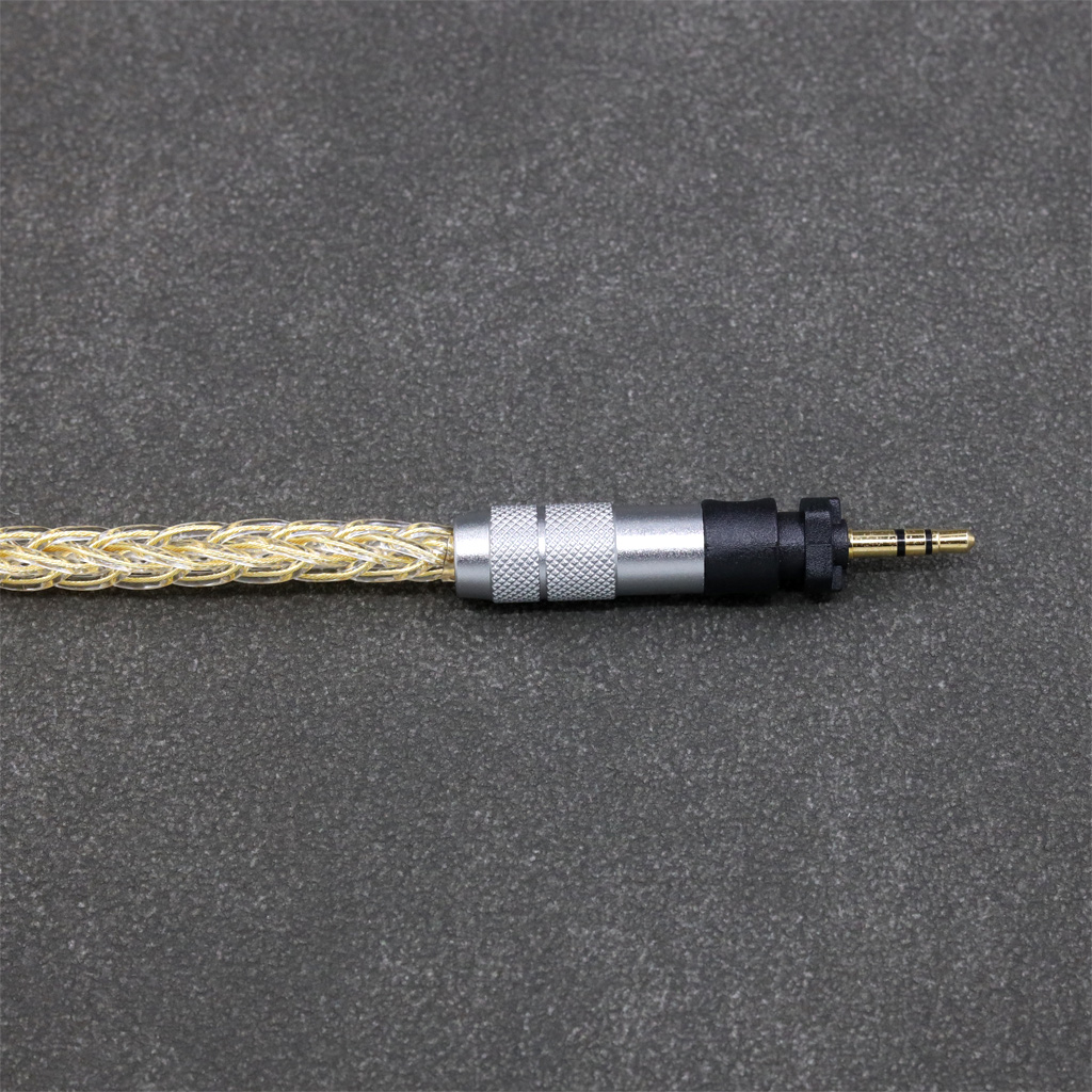 8 Core 99% 7n Pure Silver 24k Gold Plated Earphone Cable For Shure SRH840 SRH940 SRH440 SRH750DJ Philips SHP9000 SHP8900 Headphone