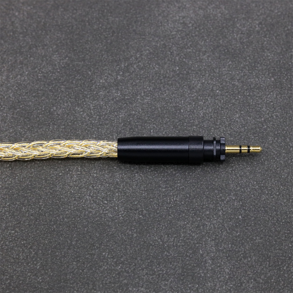 8 Core 99% 7n Pure Silver 24k Gold Plated Earphone Cable For Shure SRH440A SRH840A Headphone