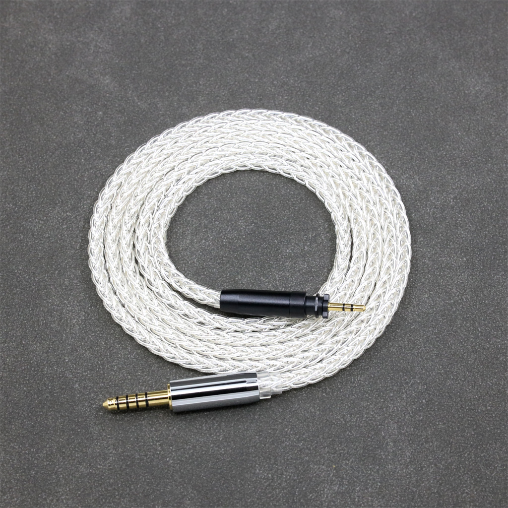 8 Core 99% 7n Pure Silver Palladium Earphone Headphone Cable For Shure SRH440A SRH840A