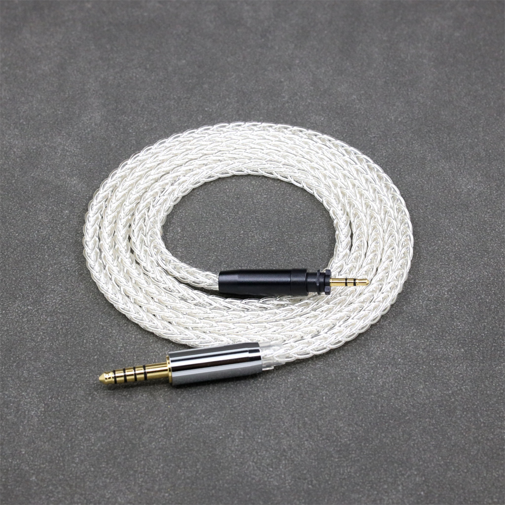8 Core 99% 7n Pure Silver Palladium Earphone Headphone Cable For Shure SRH440A SRH840A