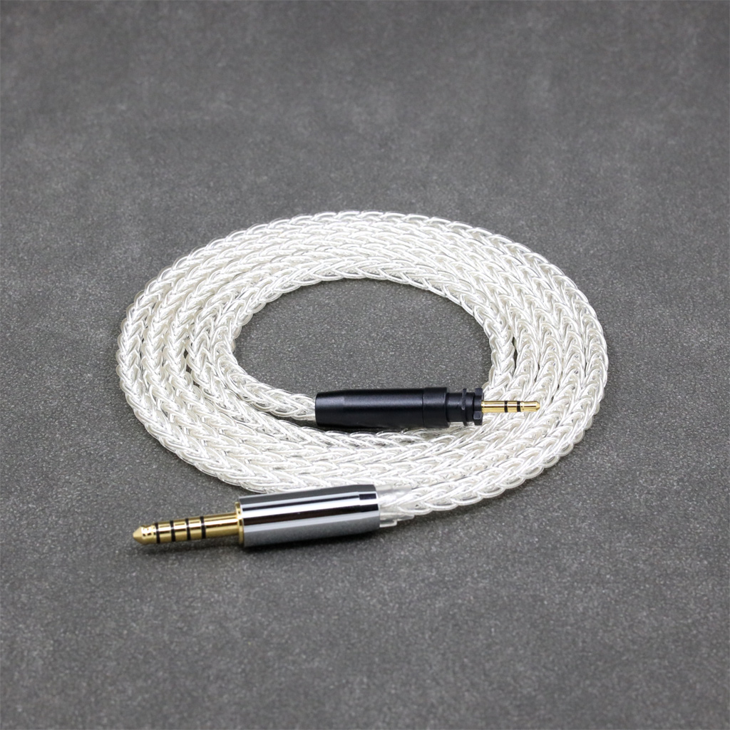8 Core 99% 7n Pure Silver Palladium Earphone Headphone Cable For Shure SRH440A SRH840A