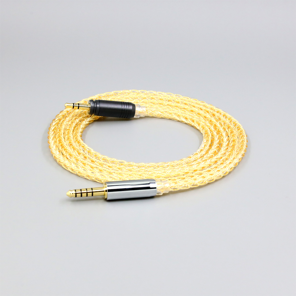 8 Core 99% 7n Pure Silver 24k Gold Plated Earphone Cable For Focal HADENYS Open-back Headphone
