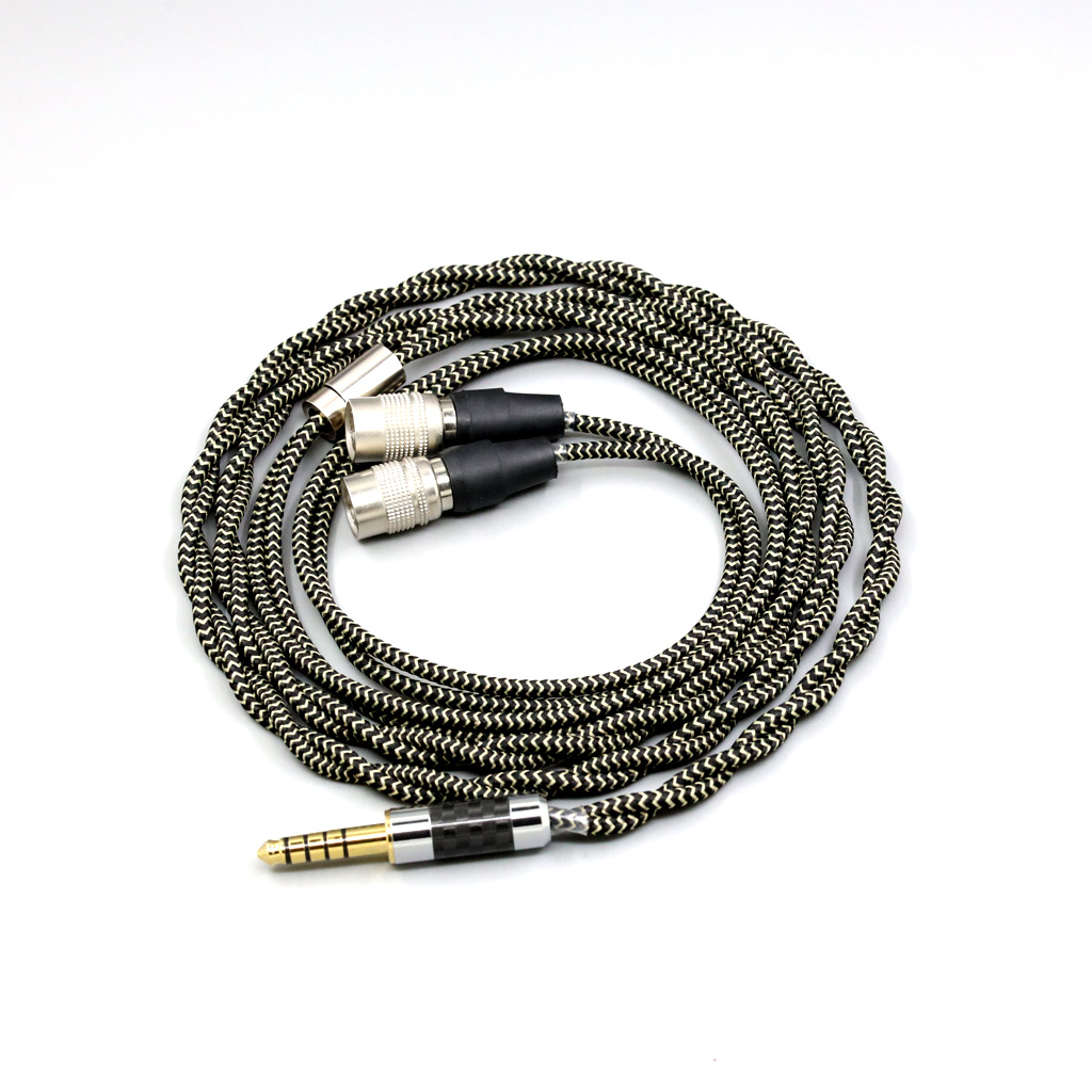 2 Core 2.8mm Litz OFC Earphone Shield Braided Sleeve Cable For Mr Speakers Alpha Dog Ether C Flow Mad Dog AEON Headphone