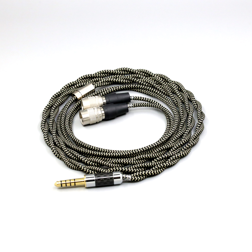 2 Core 2.8mm Litz OFC Earphone Shield Braided Sleeve Cable For Mr Speakers Alpha Dog Ether C Flow Mad Dog AEON Headphone
