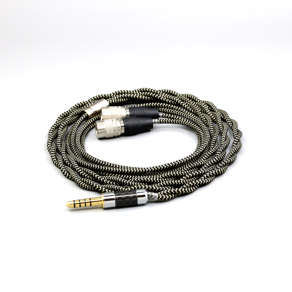 2 Core 2.8mm Litz OFC Earphone Shield Braided Sleeve Cable For Mr Speakers Alpha Dog Ether C Flow Mad Dog AEON Headphone