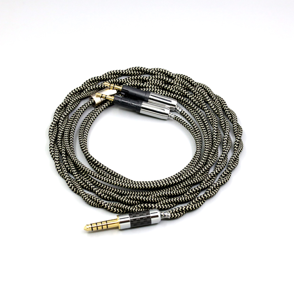 2 Core 2.8mm Litz OFC Earphone Shield Braided Sleeve Cable For Audio-Technica ATH-R70X Headphone Headset