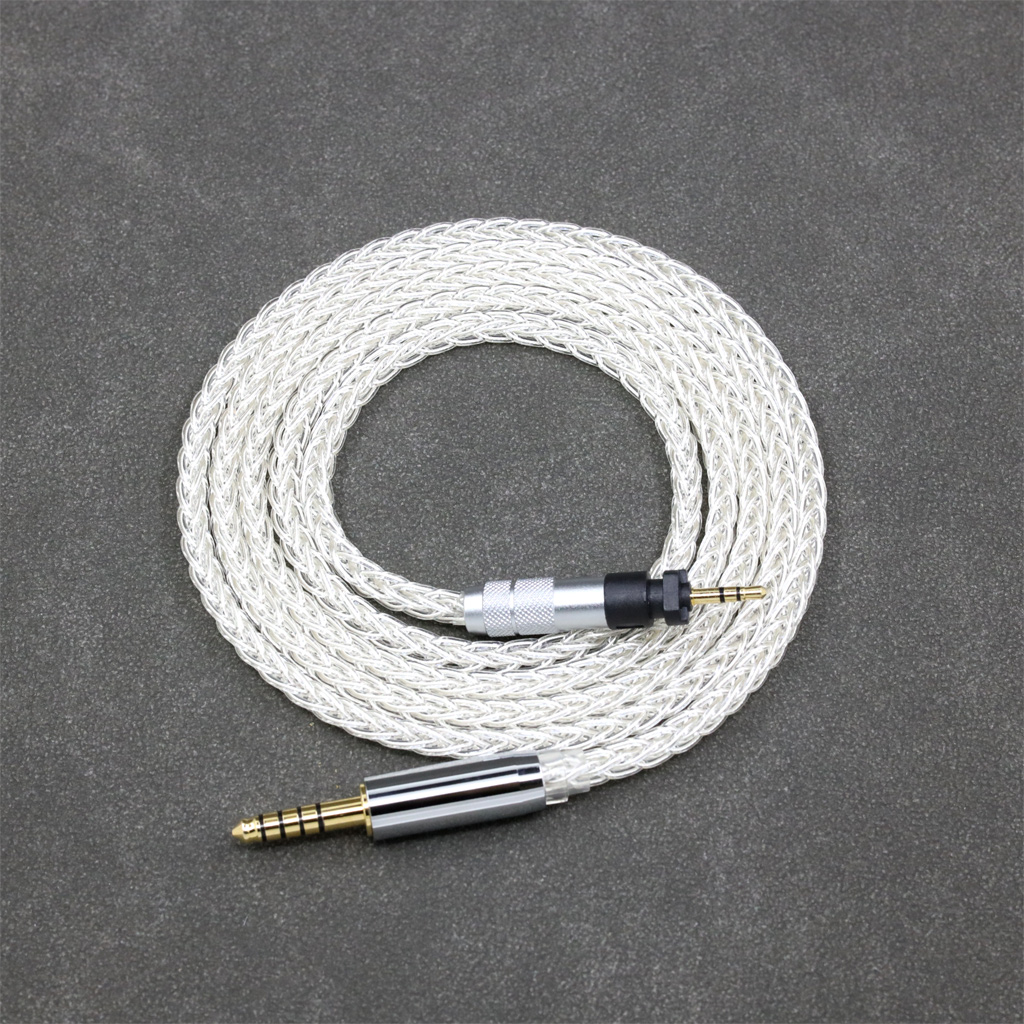 99% Pure Silver 8 Core Earphone Cable For Shure SRH840 SRH940 SRH440 SRH750DJ Philips SHP9000 SHP8900