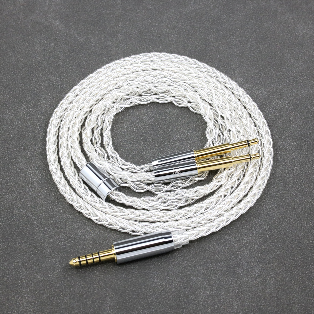 99% Pure Silver 8 Core Headphone Earphone Cable For Meze 99 Classics NEO NOIR Headset Headphone