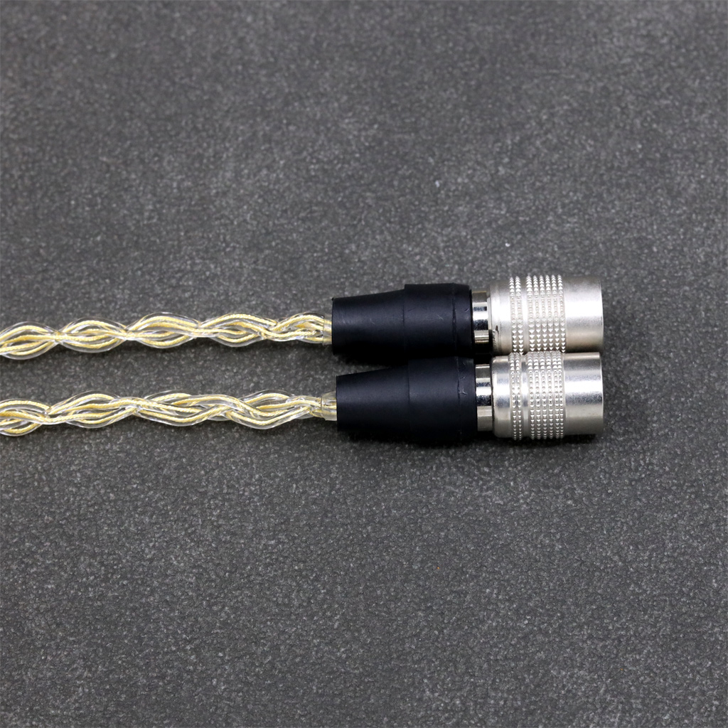 8 Core 99% 7n Pure Silver 24k Gold Plated Earphone Cable For Mr Speakers Alpha Dog Ether C Flow Mad Dog AEON headphone