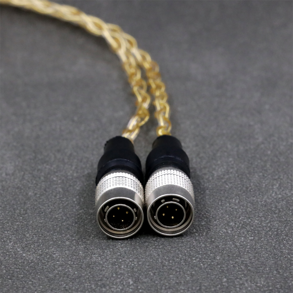 8 Core 99% 7n Pure Silver 24k Gold Plated Earphone Cable For Mr Speakers Alpha Dog Ether C Flow Mad Dog AEON headphone
