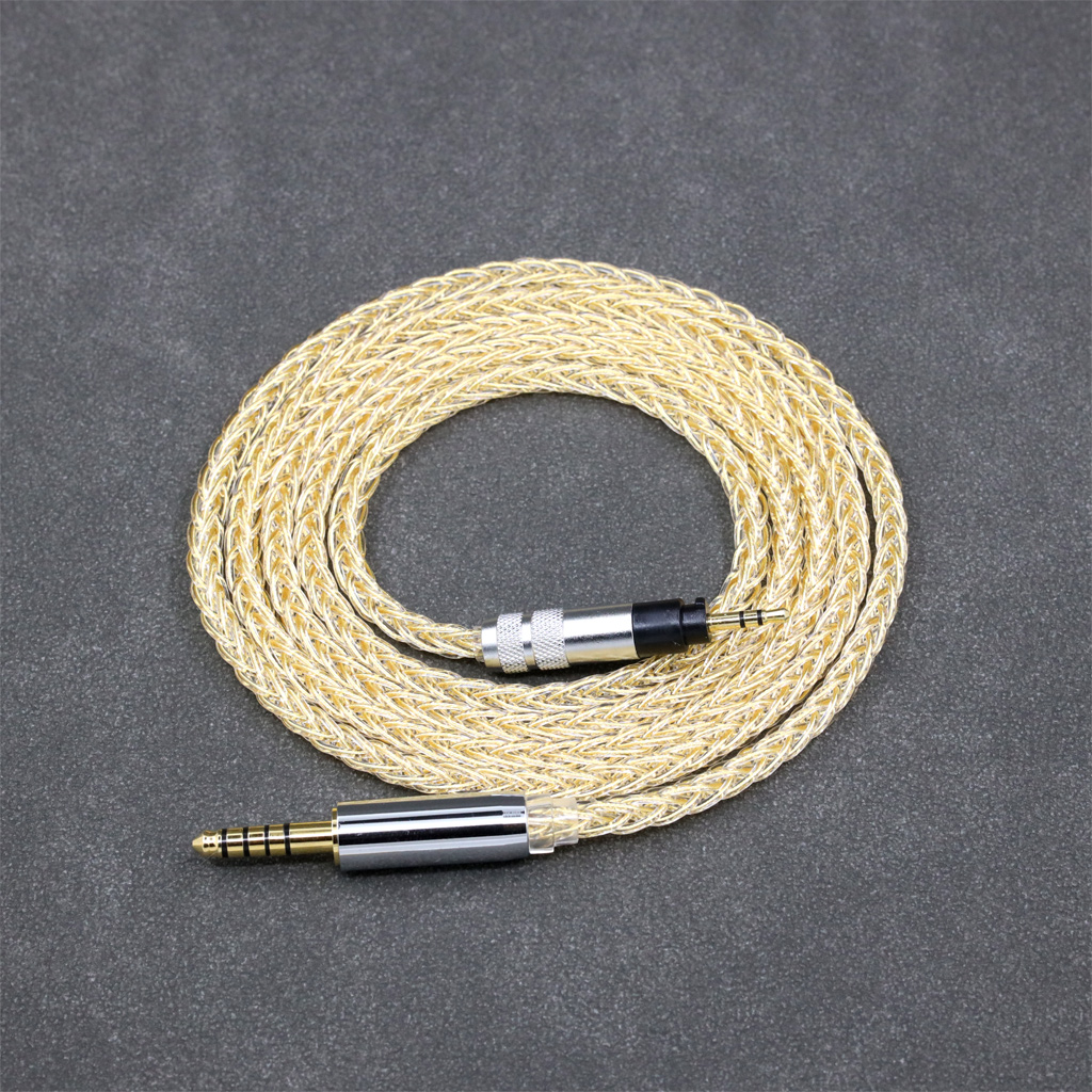 8 Core 99% 7n Pure Silver 24k Gold Plated Earphone Cable For Sennheiser Urbanite XL On Over Ear Headphone