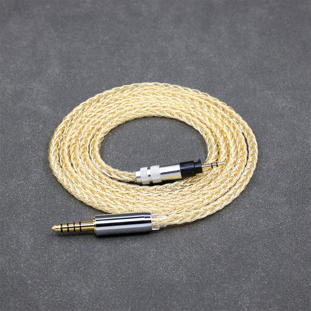 8 Core 99% 7n Pure Silver 24k Gold Plated Earphone Cable For Sennheiser Urbanite XL On Over Ear Headphone