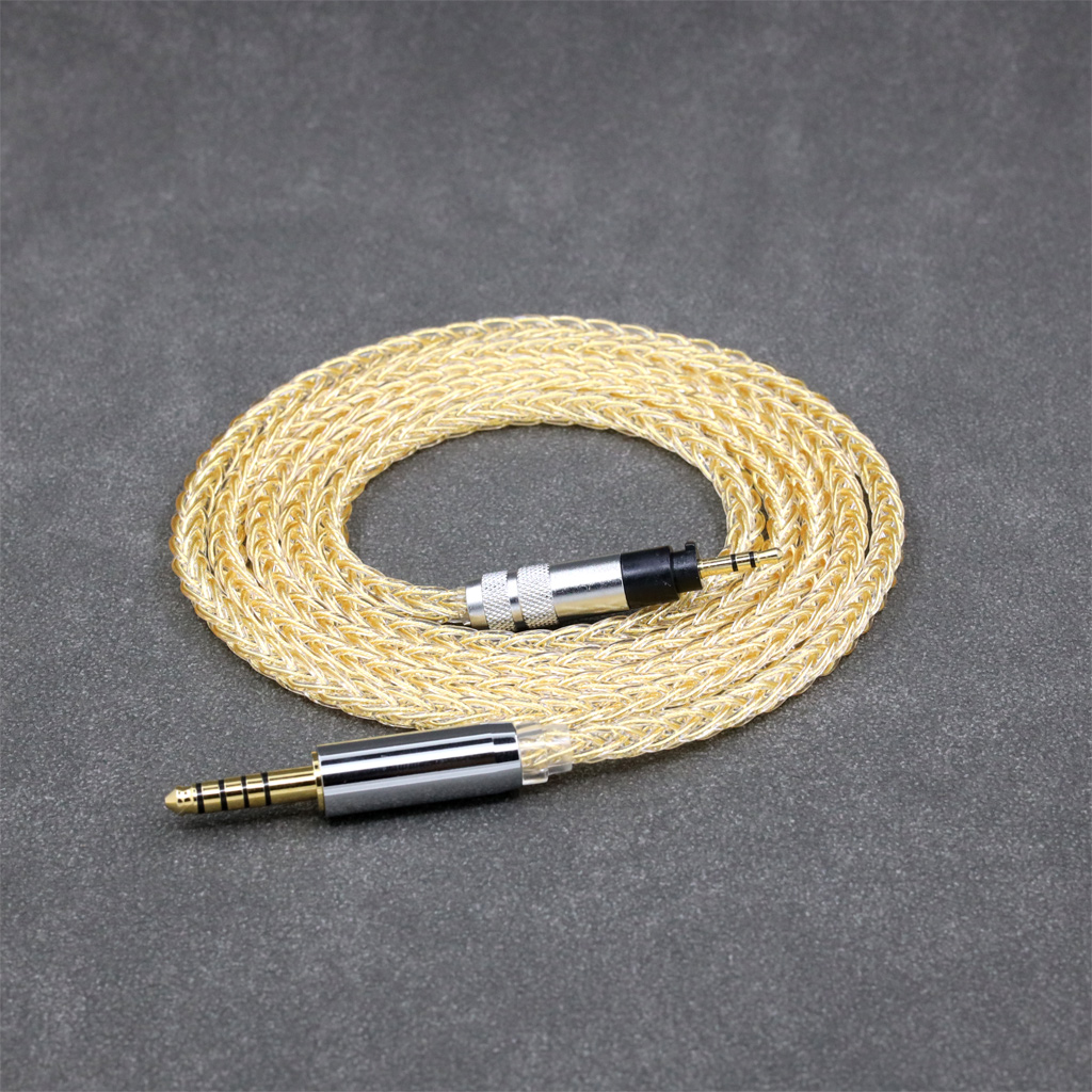 8 Core 99% 7n Pure Silver 24k Gold Plated Earphone Cable For Sennheiser Urbanite XL On Over Ear Headphone