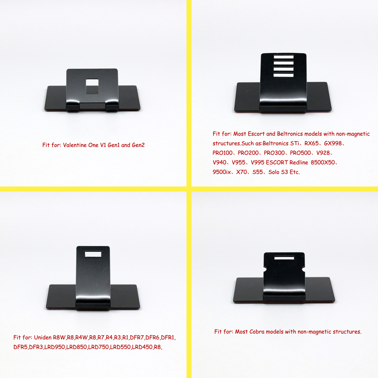 WindShield Mirror Mount Bracket for Escort Cobra RAD Valentine One V1 Gen1 Gen2 Beltronics Uniden Radar Detector