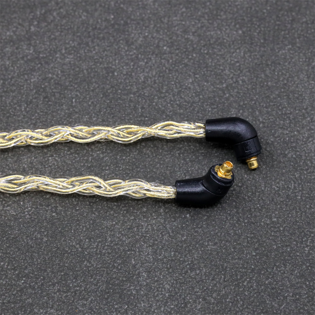 8 Core 99% 7n Pure Silver 24k Gold Plated Earphone Cable For Etymotic ER4SR ER4XR ER3XR ER3SE ER2XR ER2SE