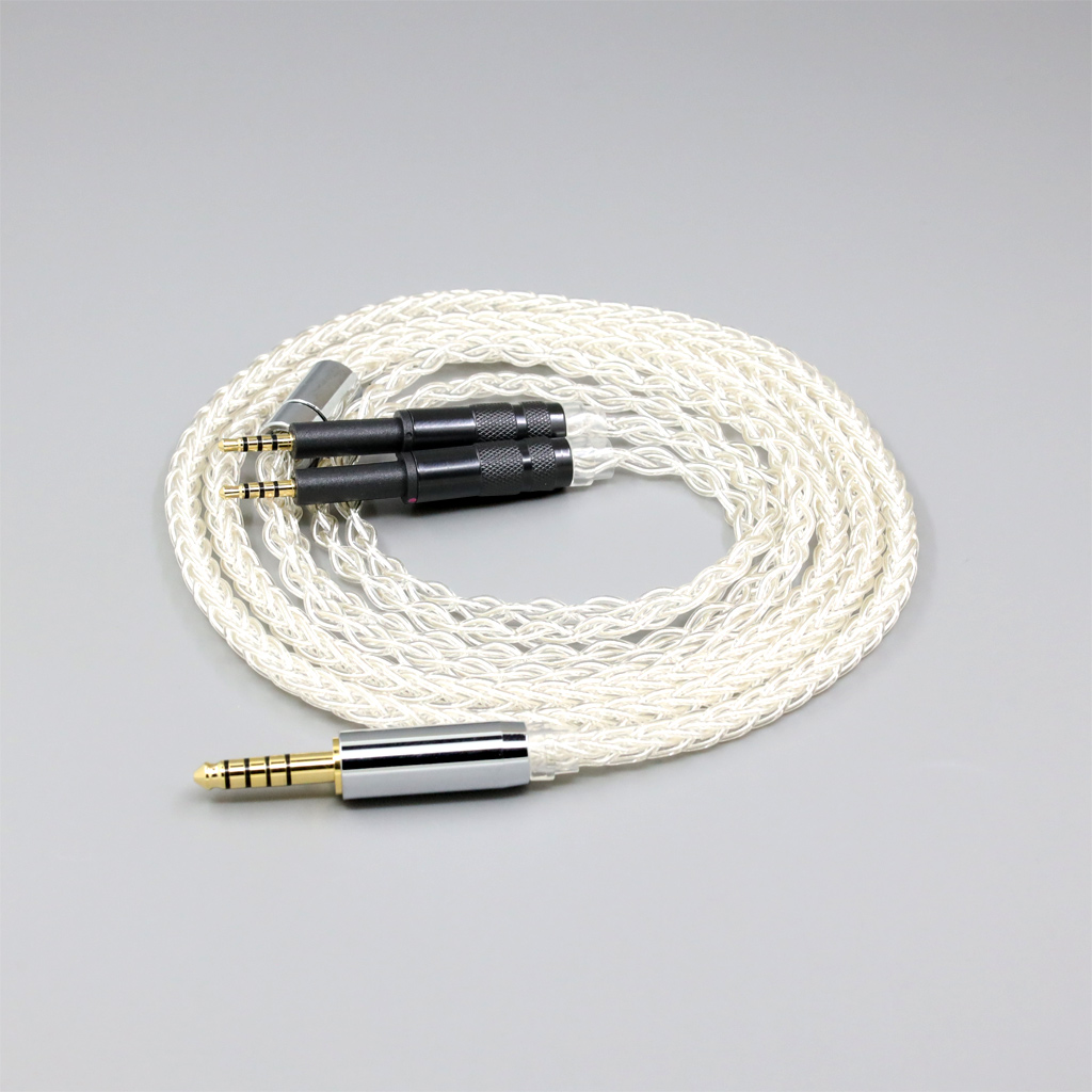 99% Pure Silver 8 Core Earphone Cable For DROP + Grell OAE1 OAE2 Headphone
