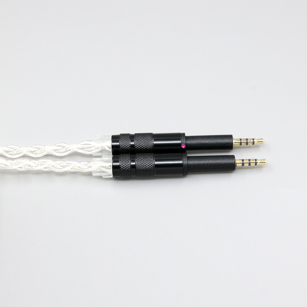 99% Pure Silver 8 Core Earphone Cable For DROP + Grell OAE1 OAE2 Headphone