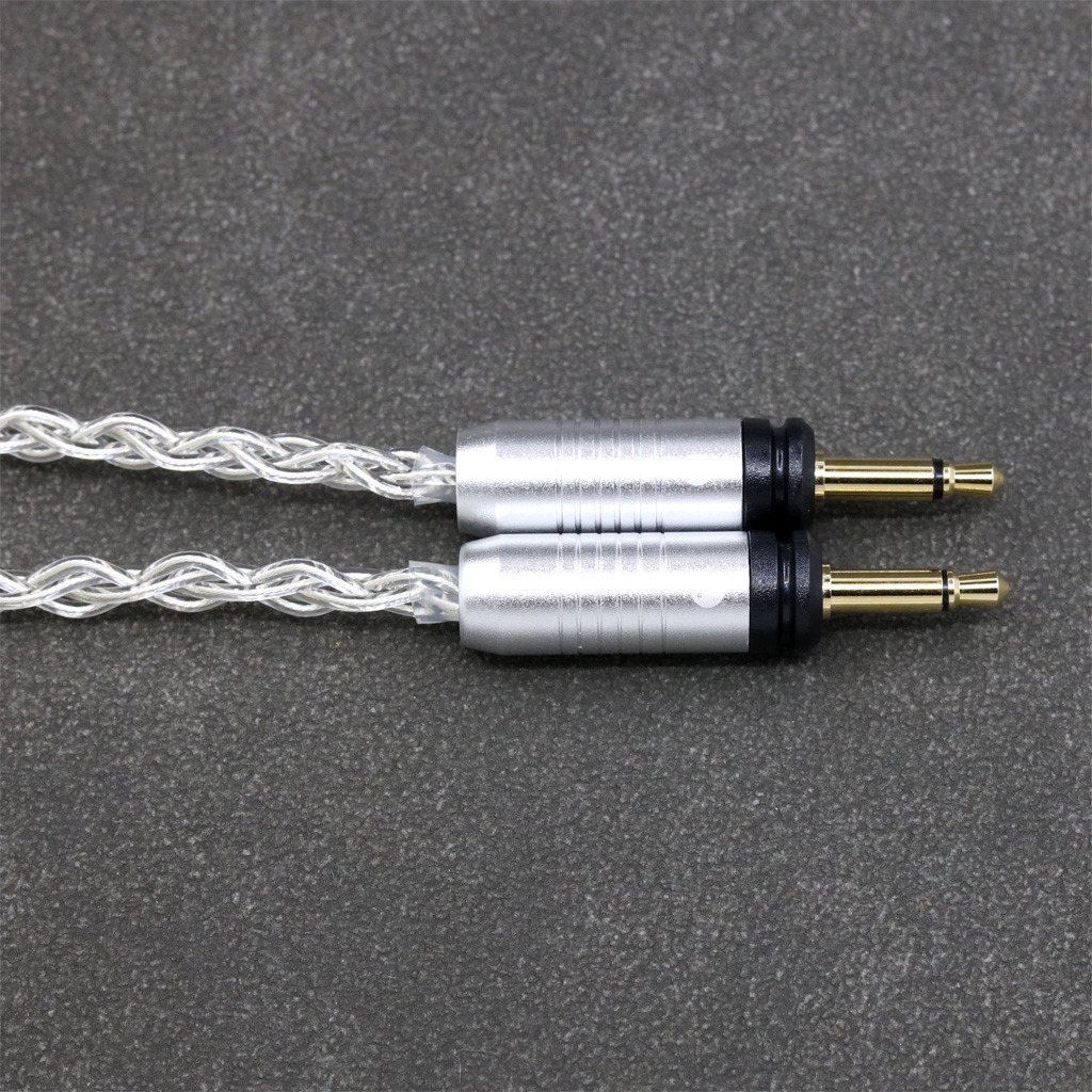 8 Core 99% 7n Pure Silver Palladium Earphone Cable For Focal Clear Elear Elex Elegia Stellia Dual 3.5mm pin Headphone