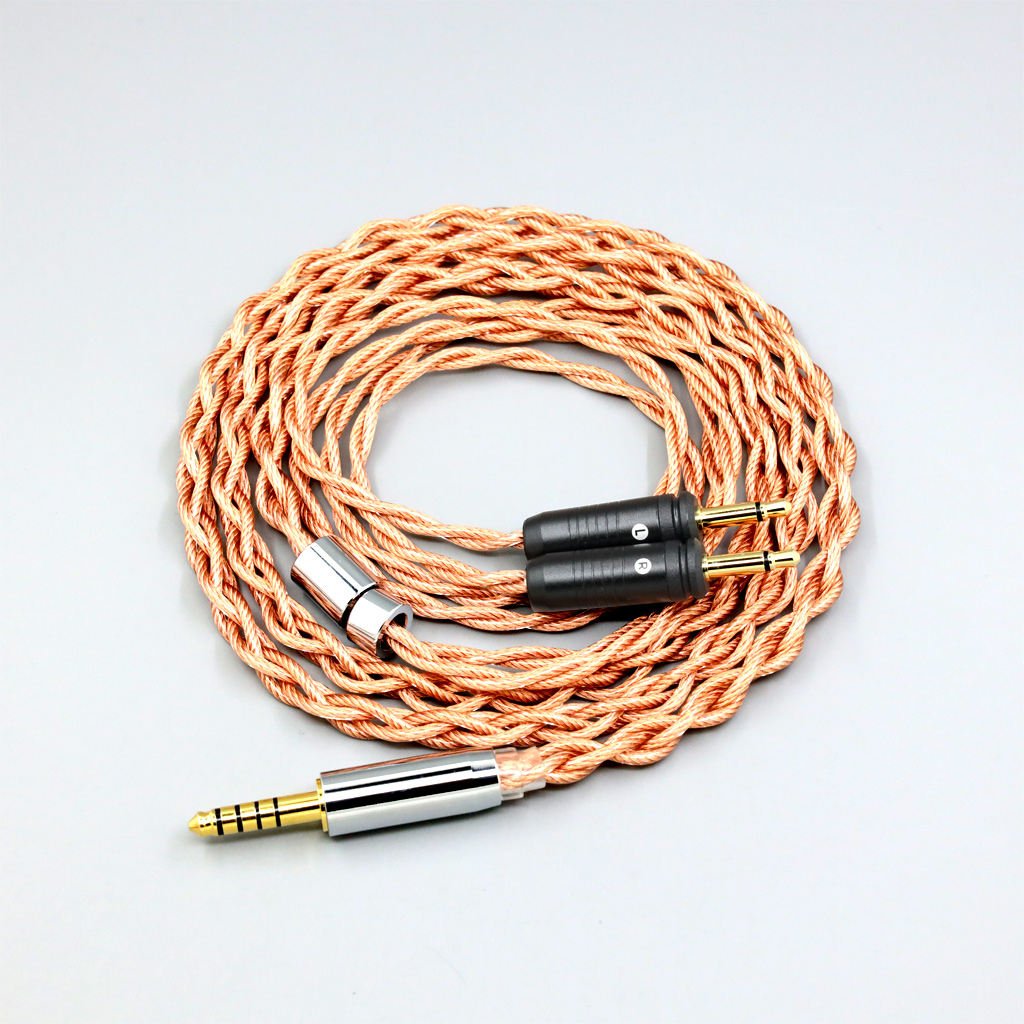 Graphene 7N OCC Shielding Coaxial Mixed Earphone Cable For Focal Clear Elear Elex Elegia Stellia Dual 3.5mm headphone plug