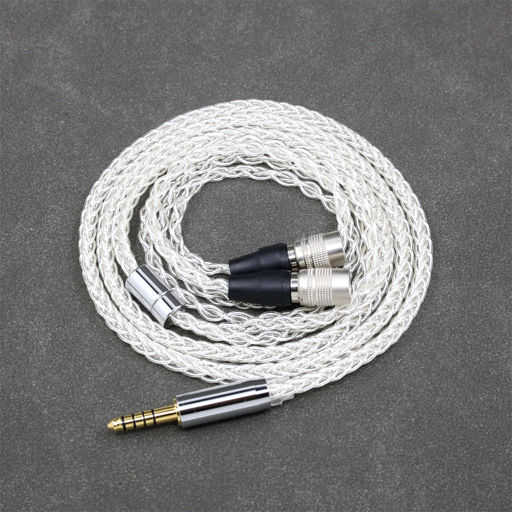 99% Pure Silver 8 Core Headphone Earphone Cable For Mr Speakers Ether Alpha Dog Prime