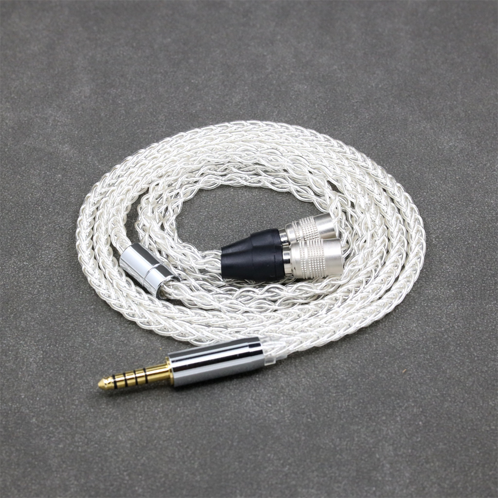 99% Pure Silver 8 Core Headphone Earphone Cable For Mr Speakers Ether Alpha Dog Prime