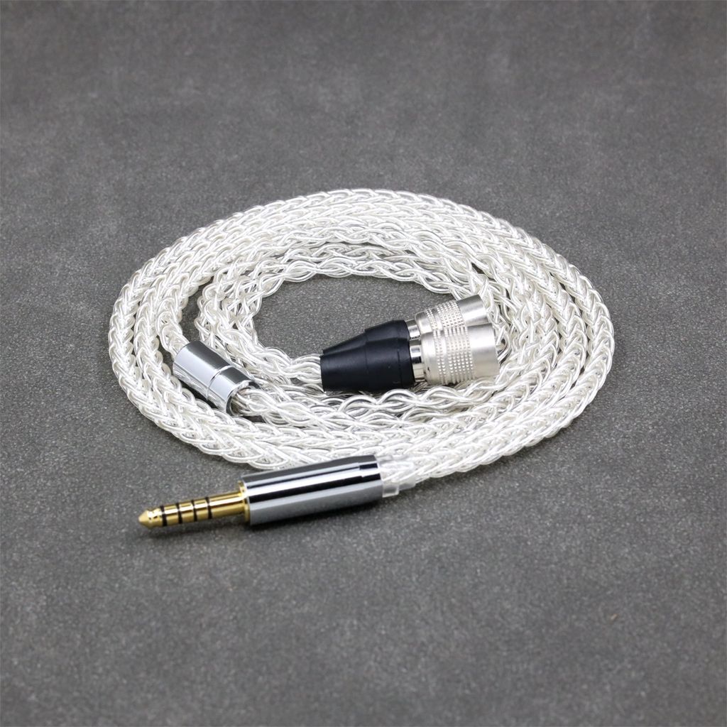 99% Pure Silver 8 Core Headphone Earphone Cable For Mr Speakers Ether Alpha Dog Prime
