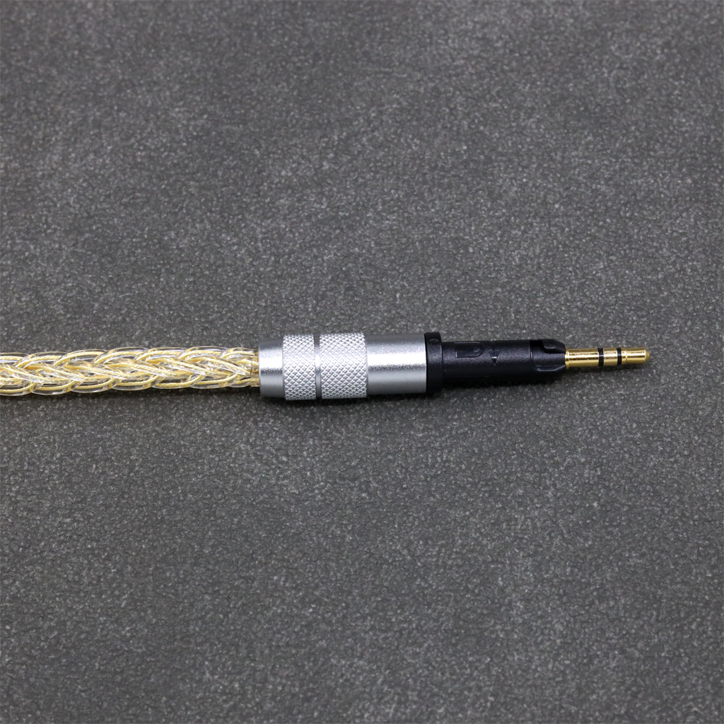 8 Core 99% 7n Pure Silver 24k Gold Plated Earphone Cable For Sennheiser HD6 HD7 HD8 MIX DJ HD595