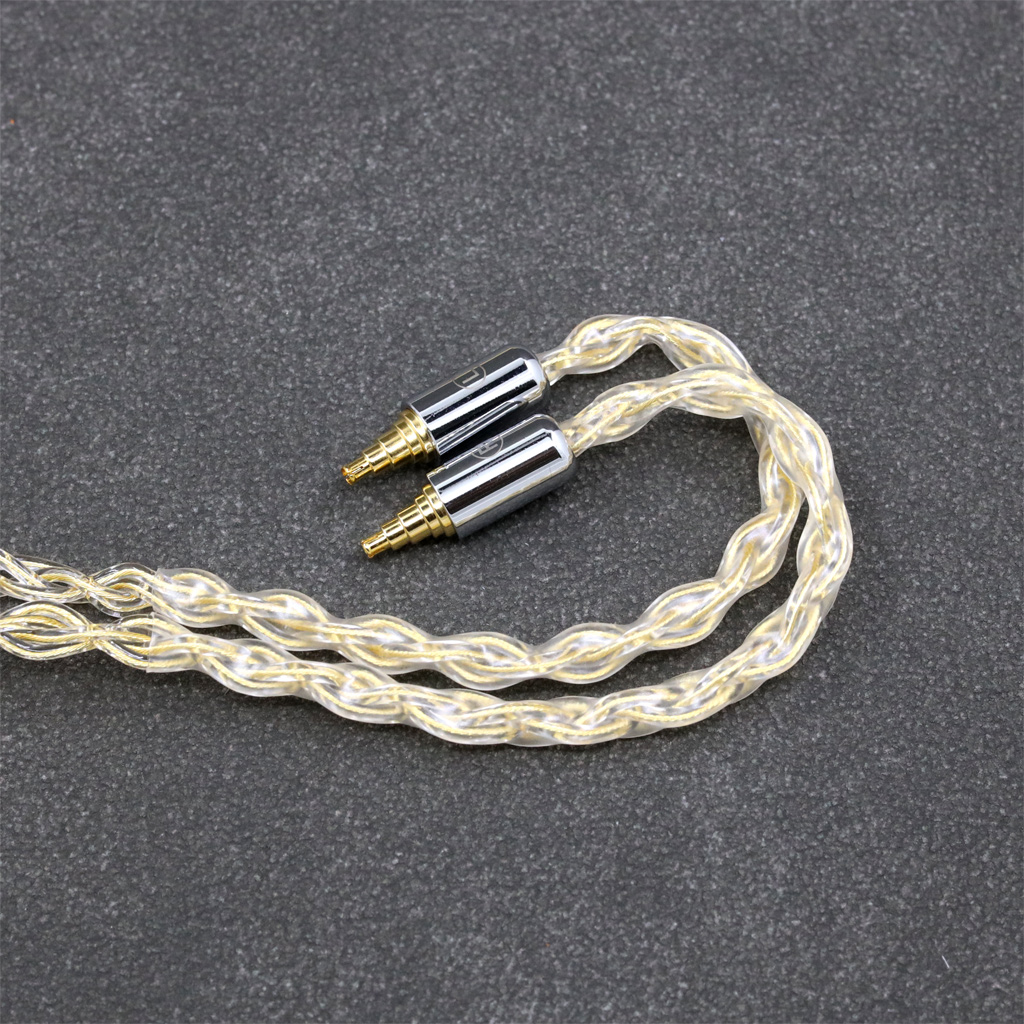 8 Core 99% 7n Pure Silver 24k Gold Plated Earphone Cable For Sennheiser IE40 Pro IE40pro