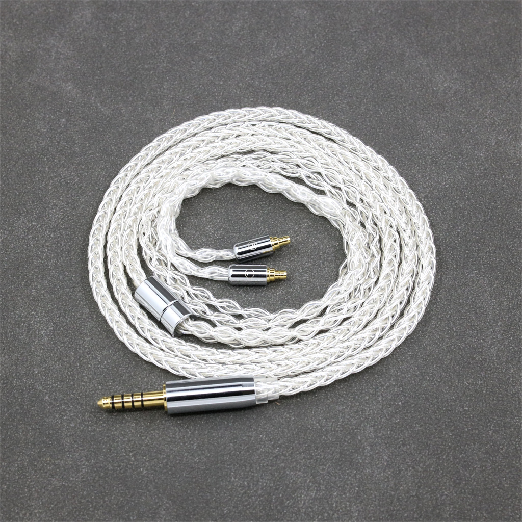 99% Pure Silver 8 Core Headphone Earphone Cable For Sennheiser IE400 IE500 Pro