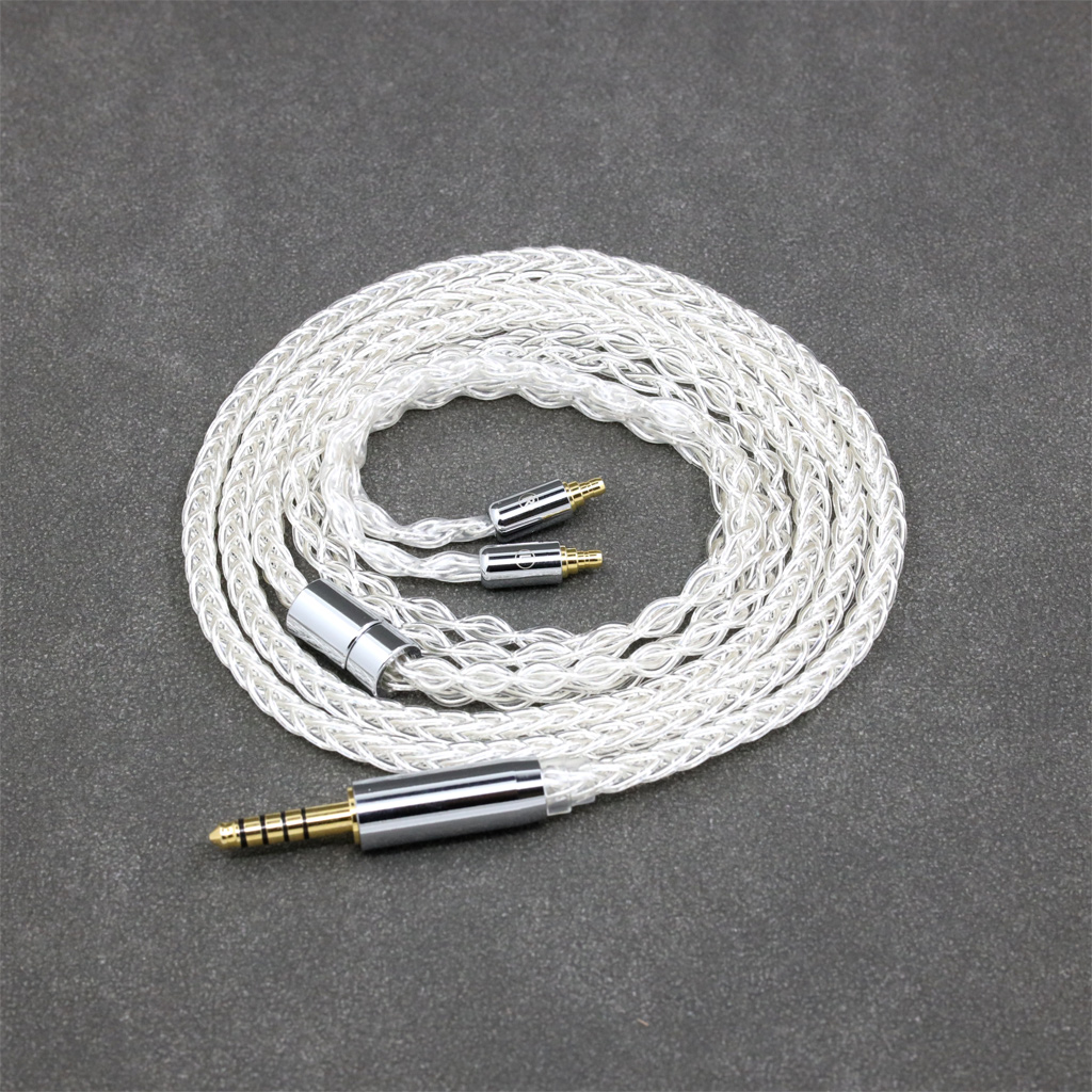 99% Pure Silver 8 Core Headphone Earphone Cable For Sennheiser IE400 IE500 Pro