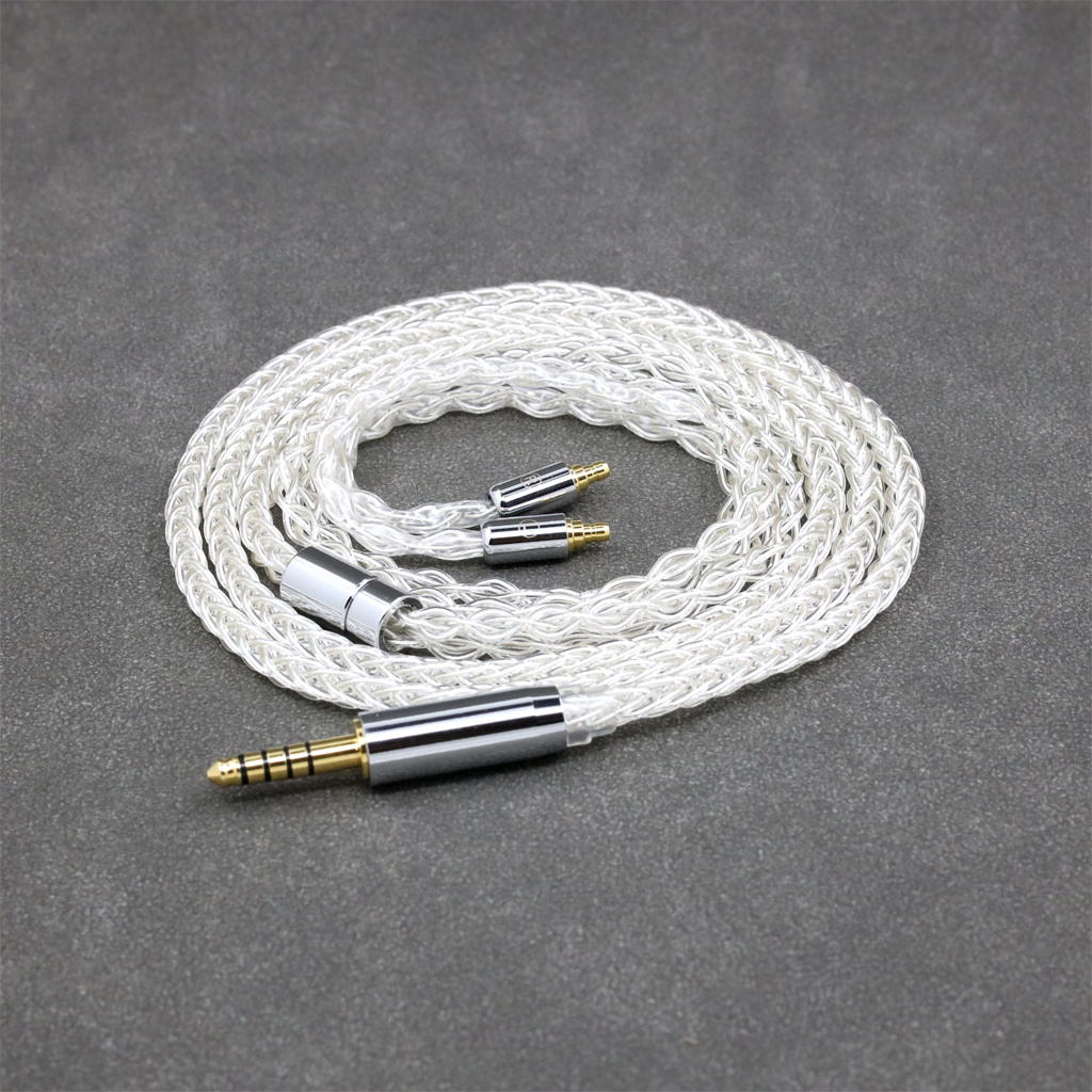 99% Pure Silver 8 Core Headphone Earphone Cable For Sennheiser IE400 IE500 Pro