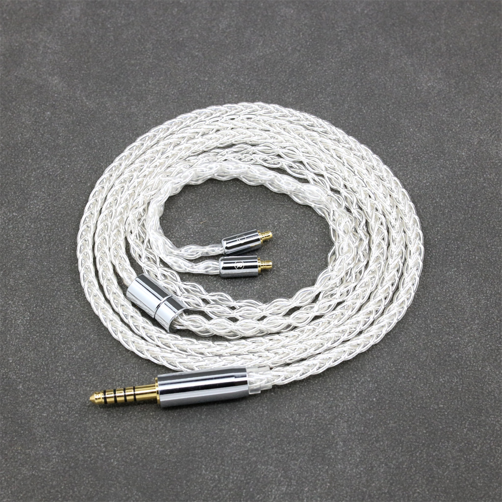 99% Pure Silver 8 Core Headphone Earphone Cable For Acoustune HS 1695Ti 1655CU 1695Ti 1670SS