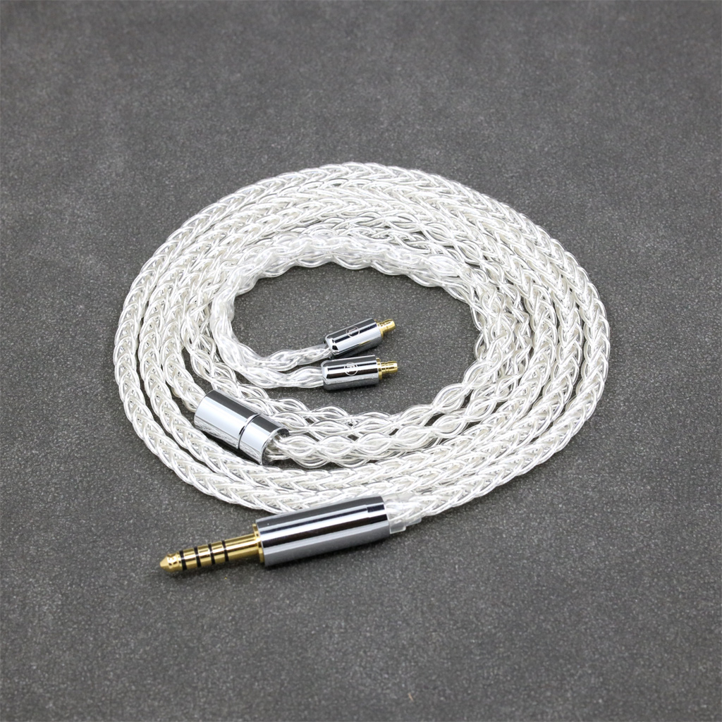 99% Pure Silver 8 Core Headphone Earphone Cable For Acoustune HS 1695Ti 1655CU 1695Ti 1670SS