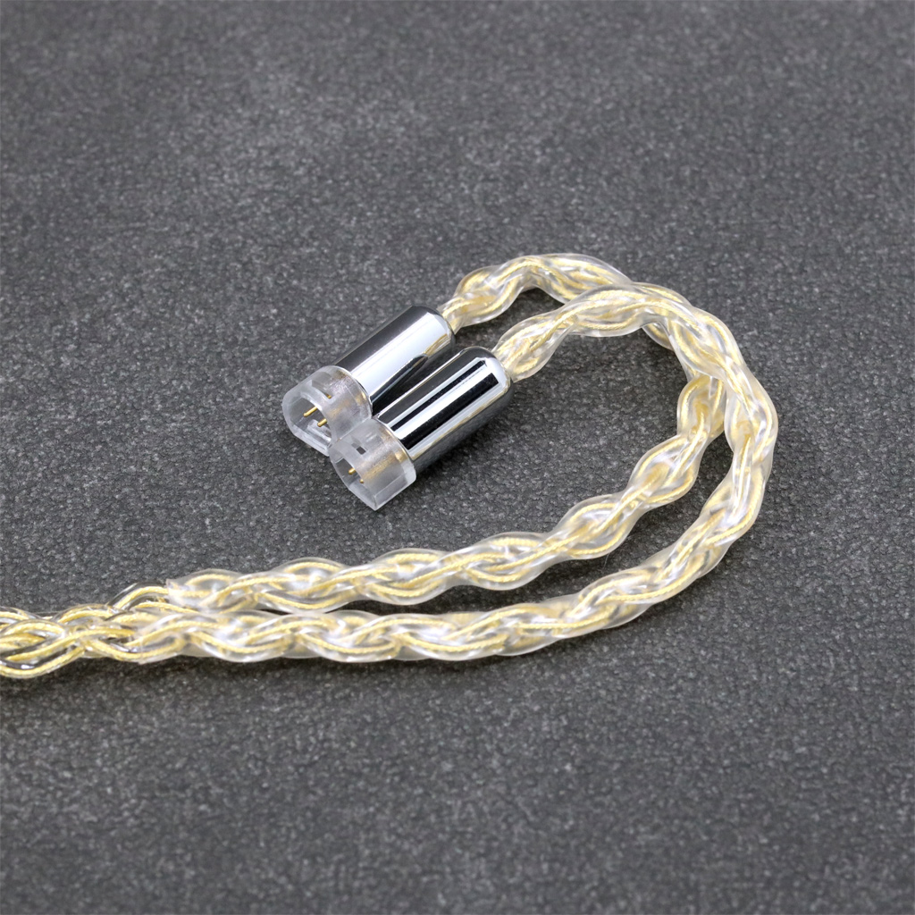 8 Core 99% 7n Pure Silver 24k Gold Plated Earphone Cable For Sennheiser IE8 IE8i IE80 IE80s Metal Pin