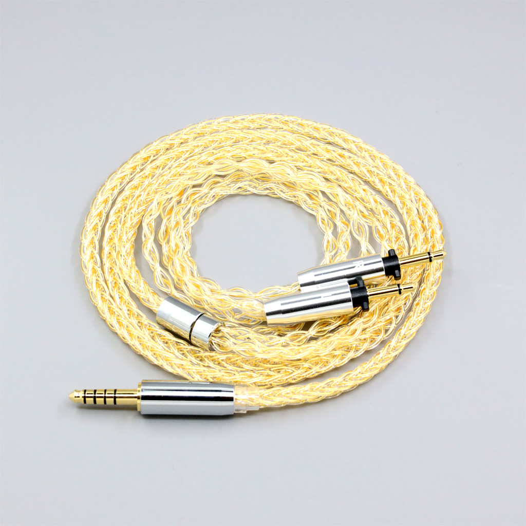 8 Core 99% 7n Pure Silver 24k Gold Plated Earphone Cable For Final Audio SONOROUS IV VI VIII X D8000 Design Pando Hope vi 1:1