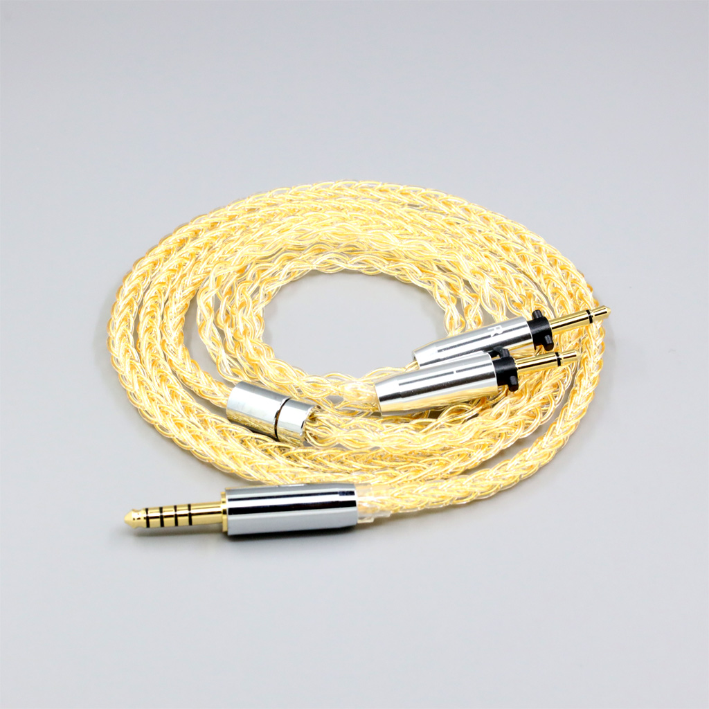 8 Core 99% 7n Pure Silver 24k Gold Plated Earphone Cable For Final Audio SONOROUS IV VI VIII X D8000 Design Pando Hope vi 1:1