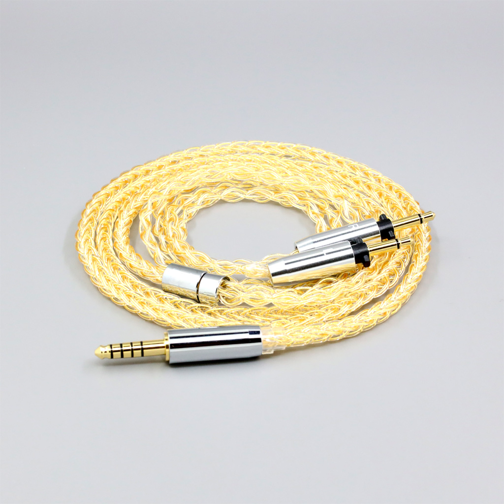 8 Core 99% 7n Pure Silver 24k Gold Plated Earphone Cable For Final Audio SONOROUS IV VI VIII X D8000 Design Pando Hope vi 1:1