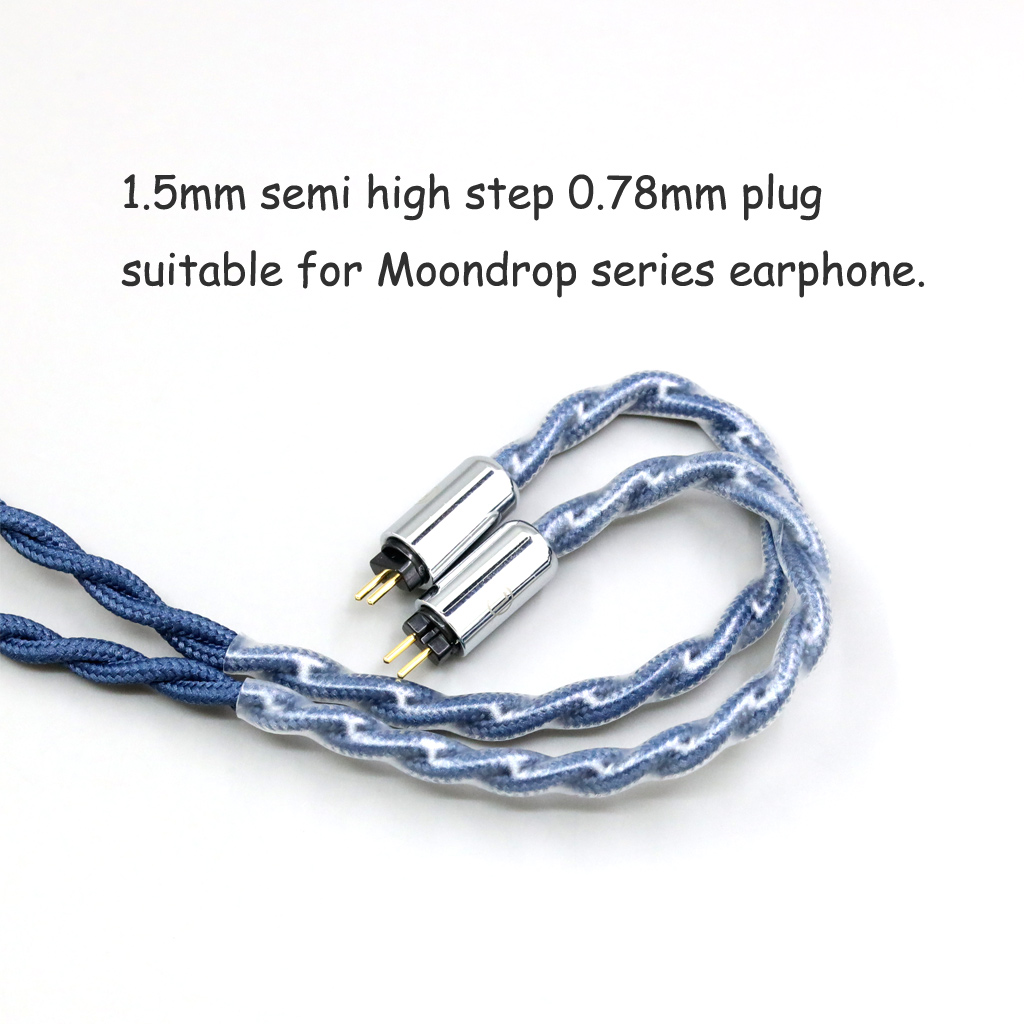 99% Pure Silver OCC Graphene Alloy Full Sleeved Earphone Cable For MoonDrop METEOR HARMON RAYS Simgot Ea1000 EW200 EA500 EW10