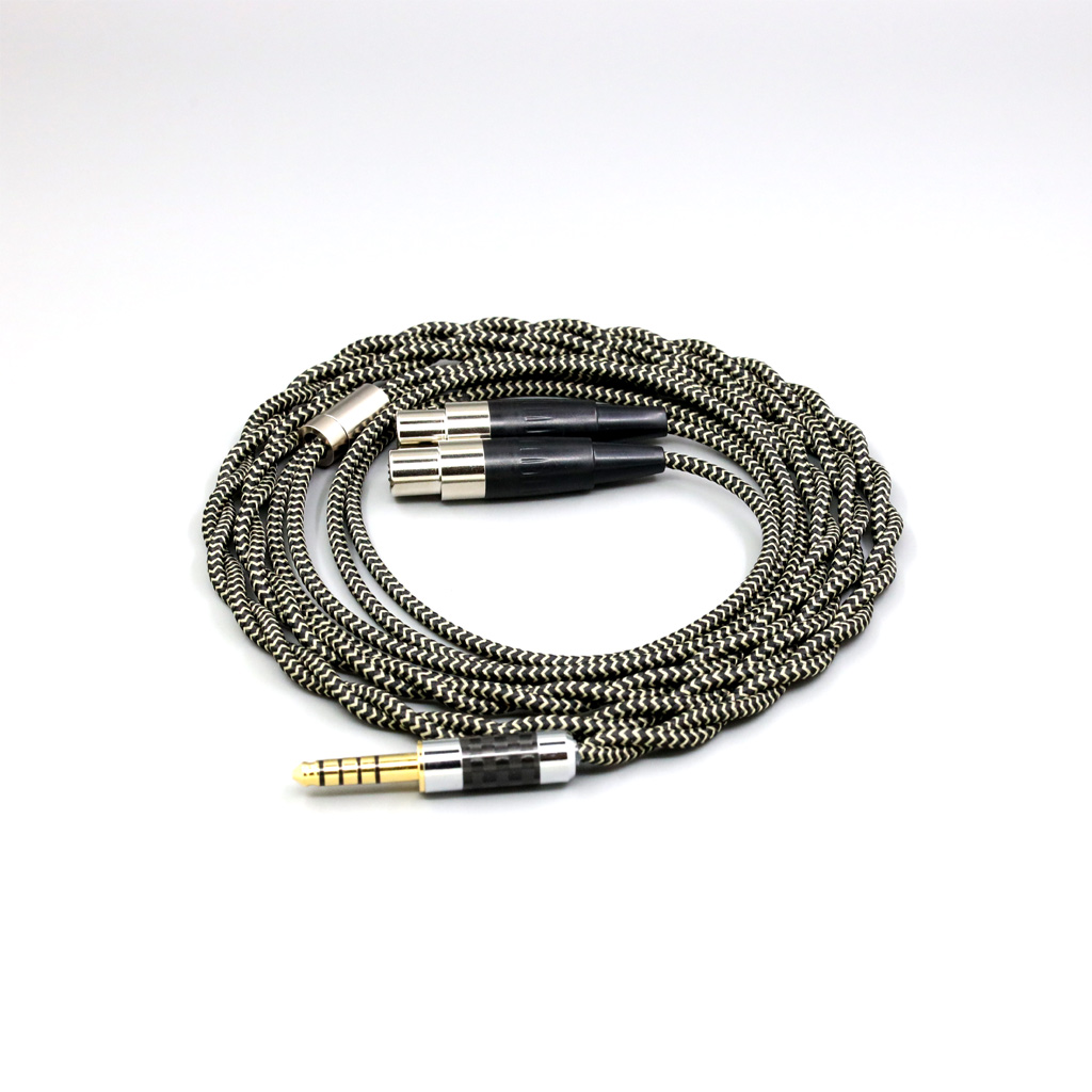 2 Core 2.8mm Litz OFC Earphone Shield Braided Sleeve Cable For Audeze LCD-3 LCD-2 LCD-X LCD-XC LCD-4z LCD-MX4 LCD-GX lcd-24