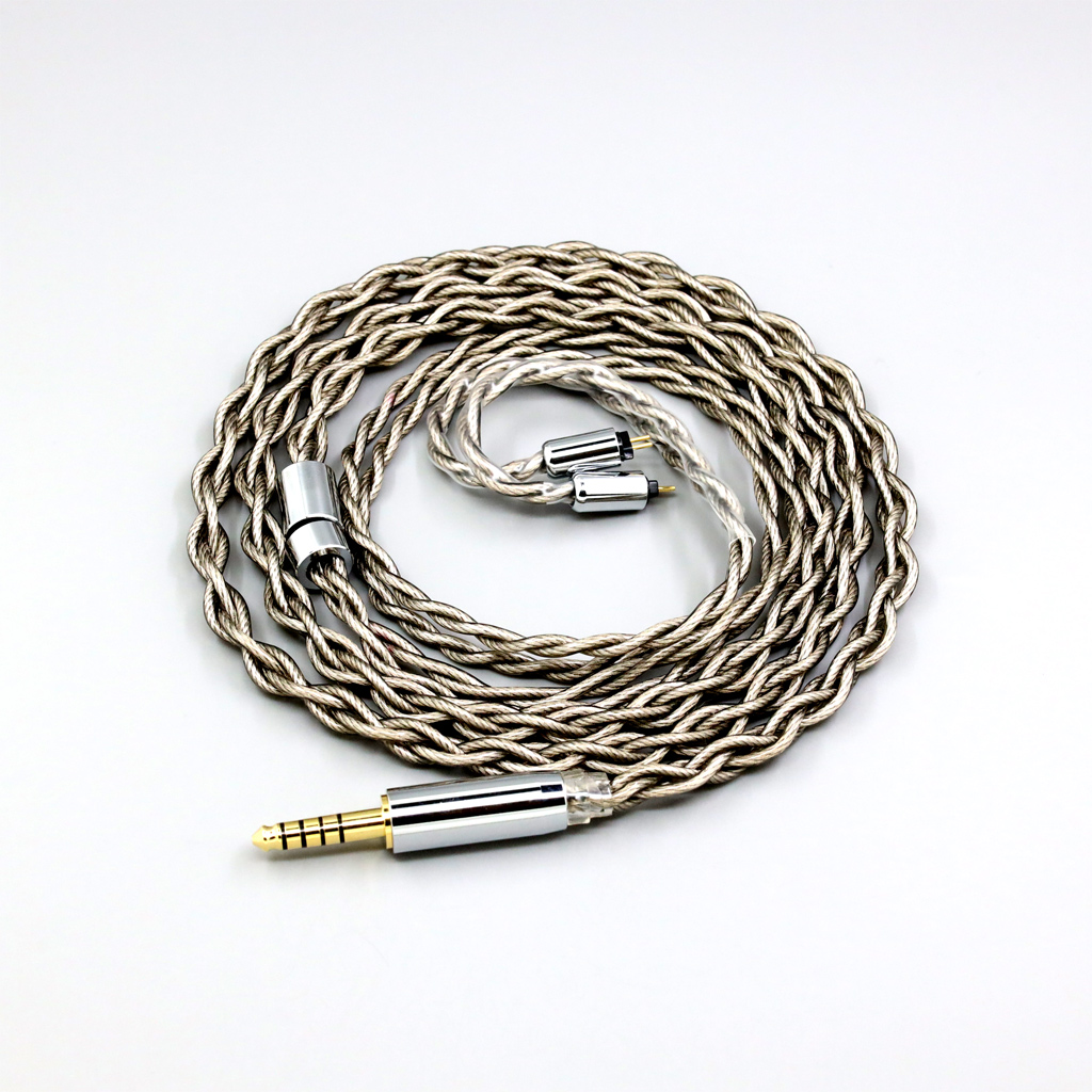 99% Pure Silver + Graphene Silver Plated Shield Earphone Cable For MoonDrop METEOR HARMON RAYS ILLUSTRIOUS Simgot Ea1000 EW200 EA500 EW10