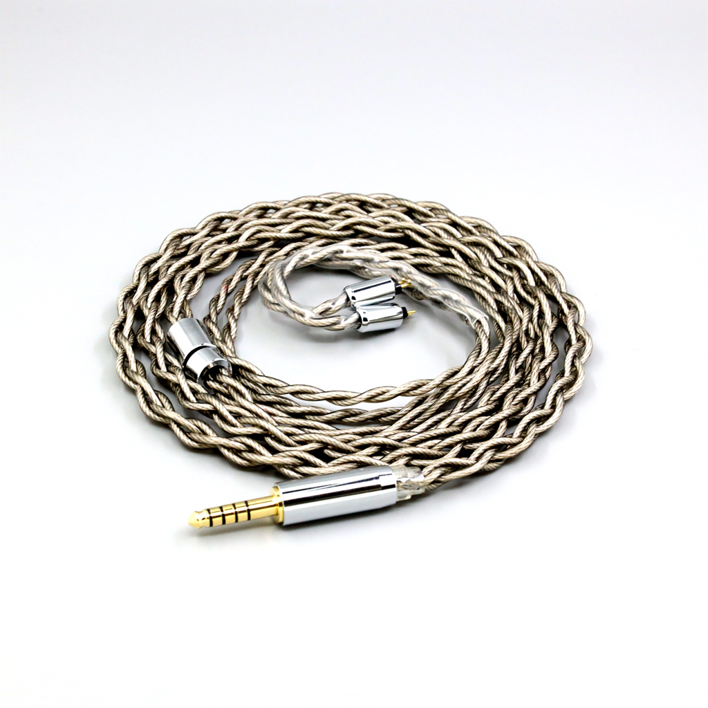 99% Pure Silver + Graphene Silver Plated Shield Earphone Cable For MoonDrop METEOR HARMON RAYS ILLUSTRIOUS Simgot Ea1000 EW200 EA500 EW10